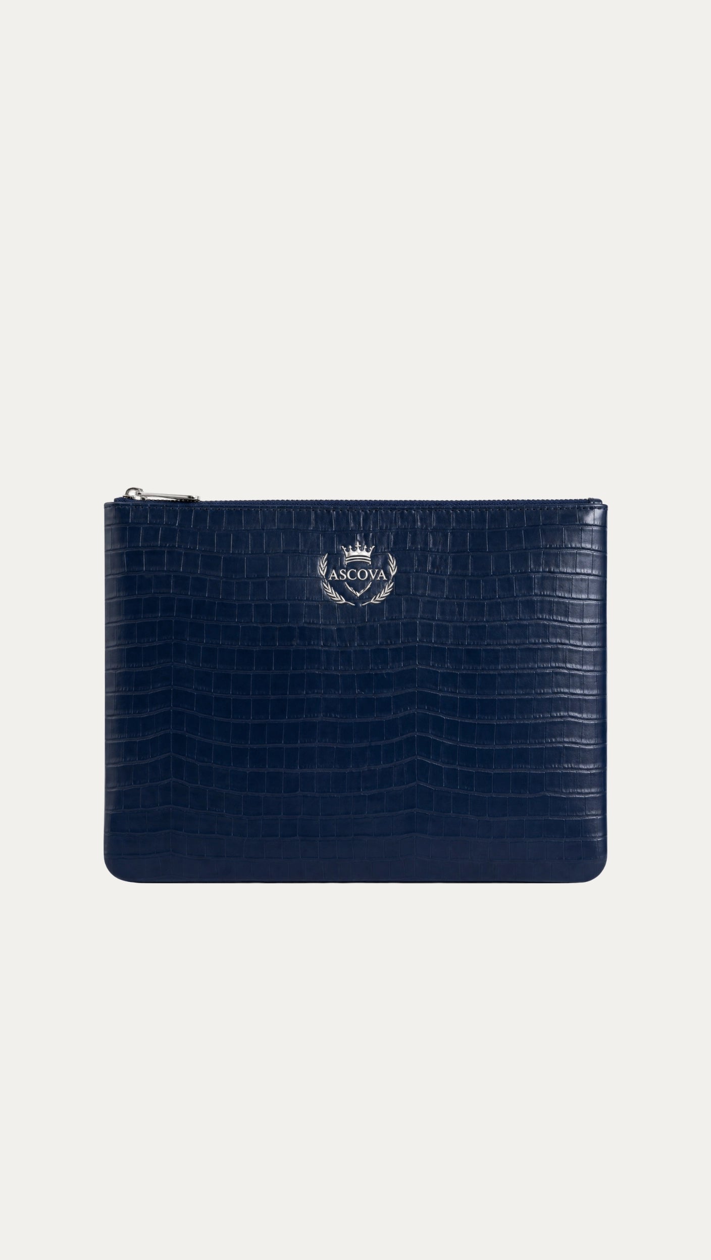 Navy Blue Crocodile Pc Pouch