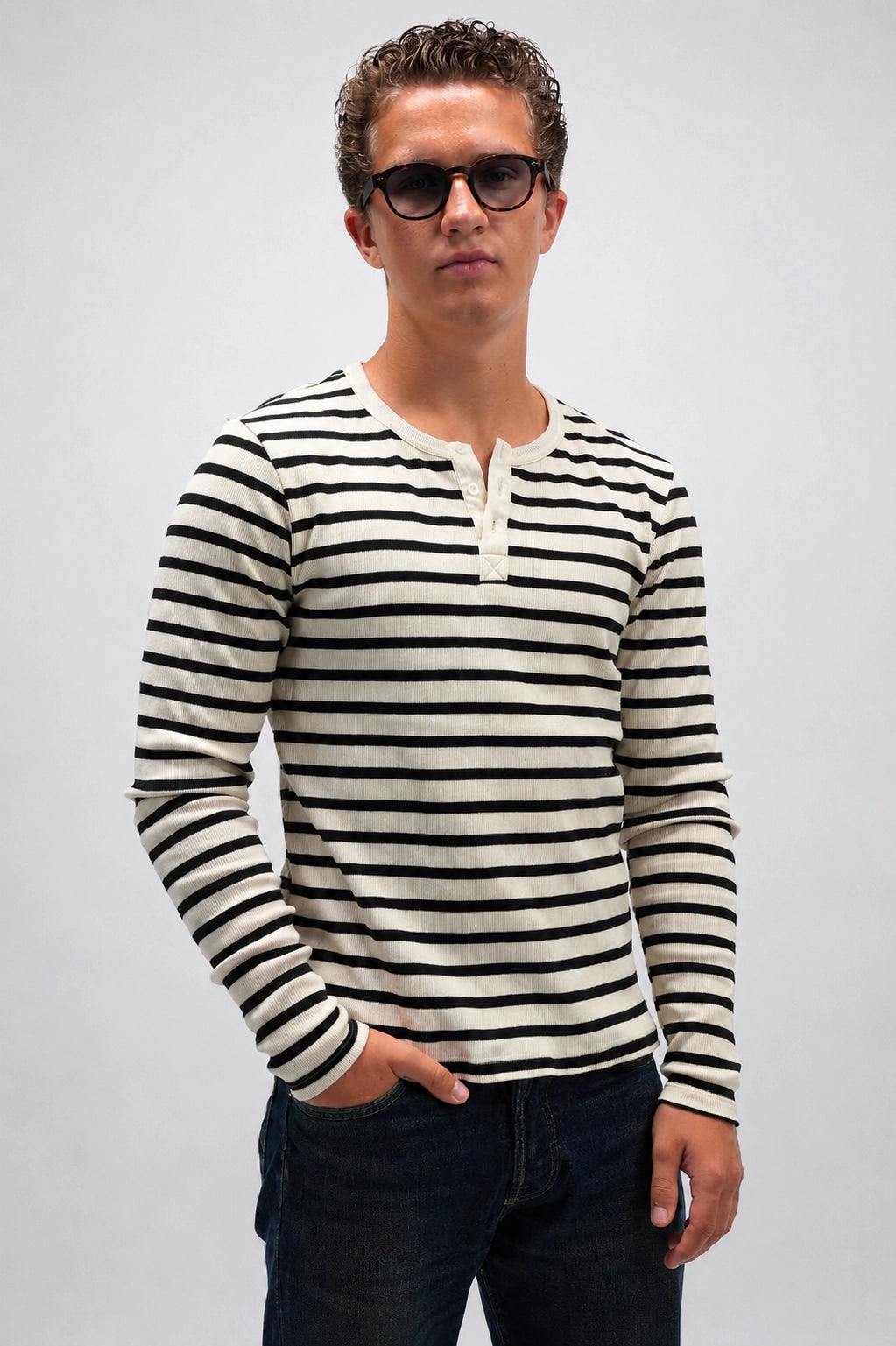 Striped Henley Shirt