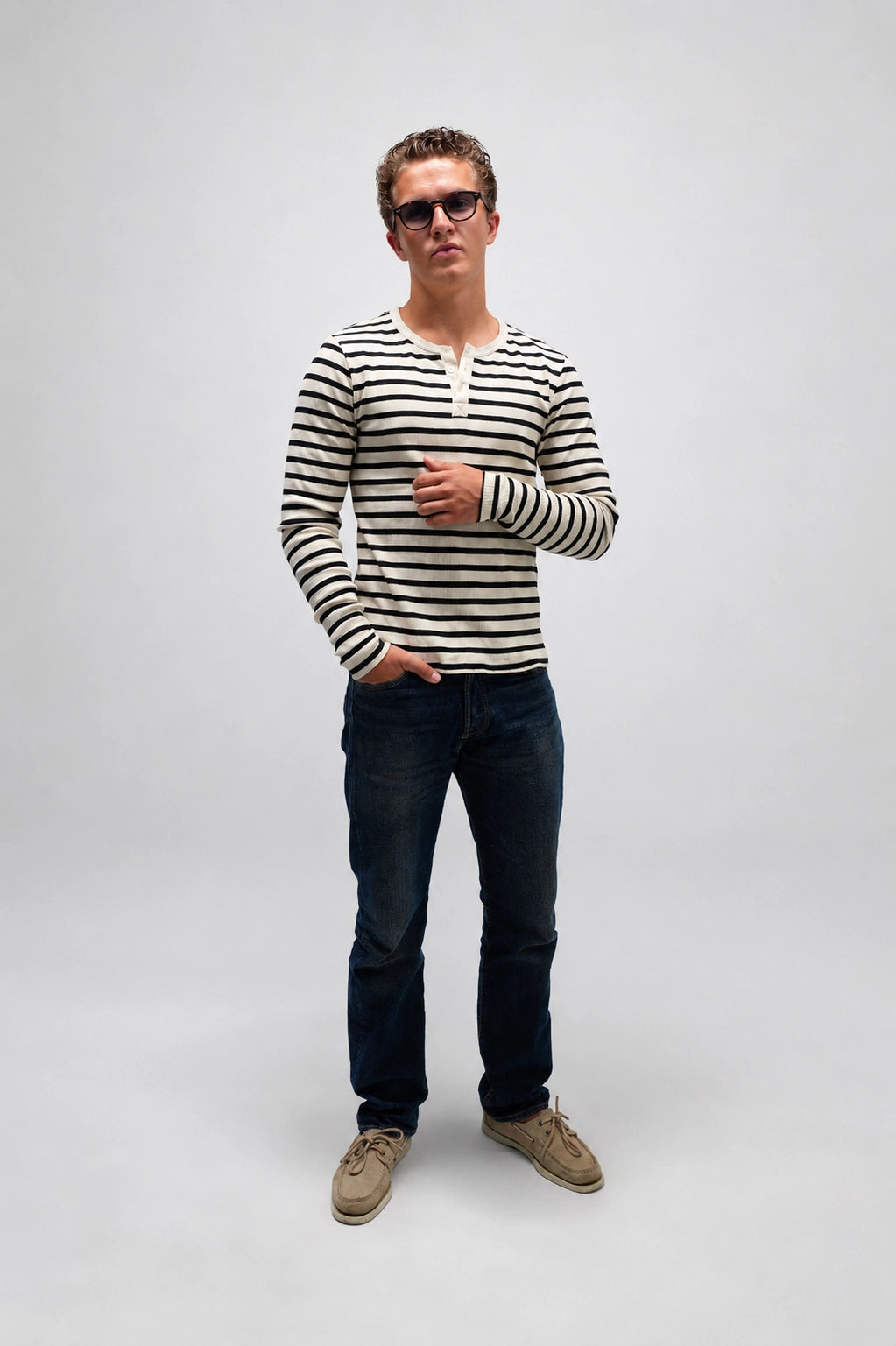 Striped Henley Shirt