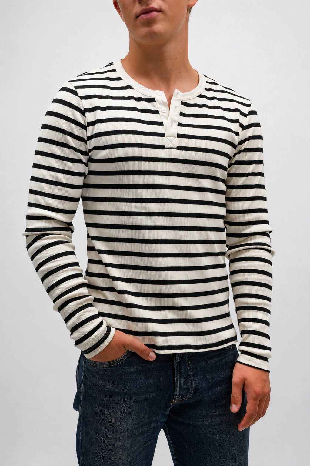 Striped Henley Shirt