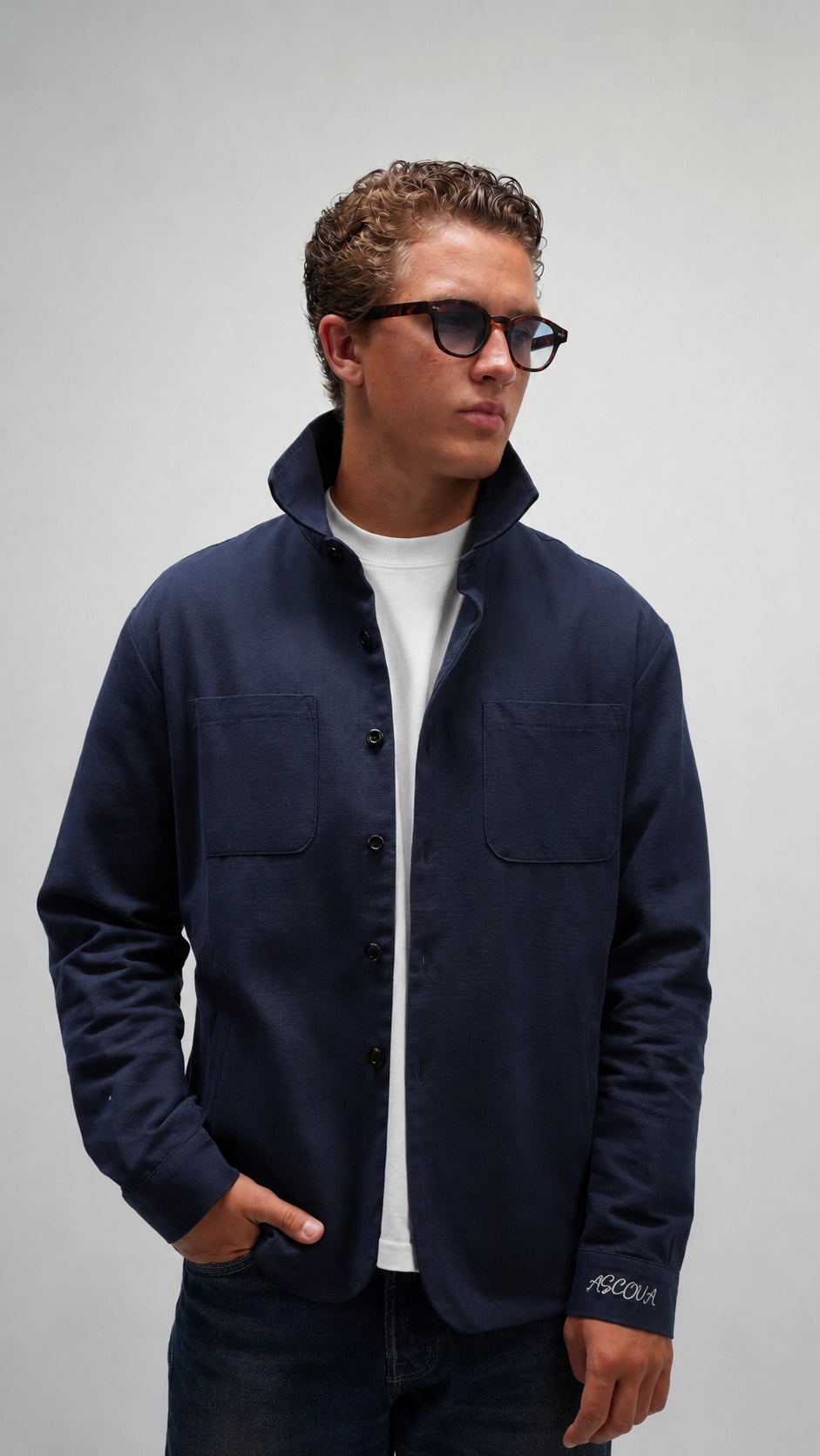 Navy Blue Overshirt